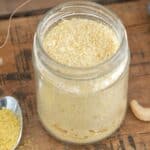 Cashew Parmazen in a jar