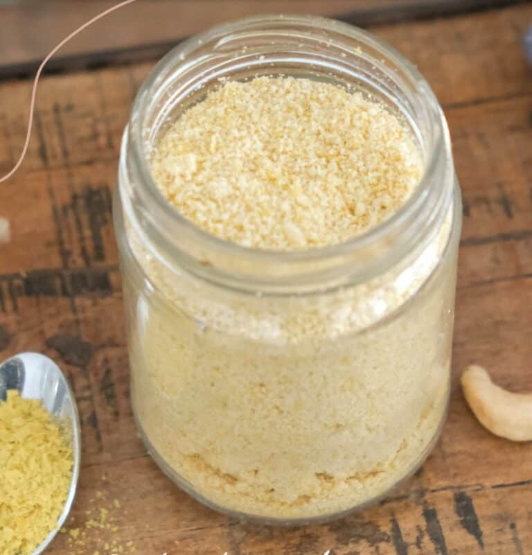 Cashew Parmazen in a jar