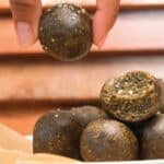 closeup hemp protein balls