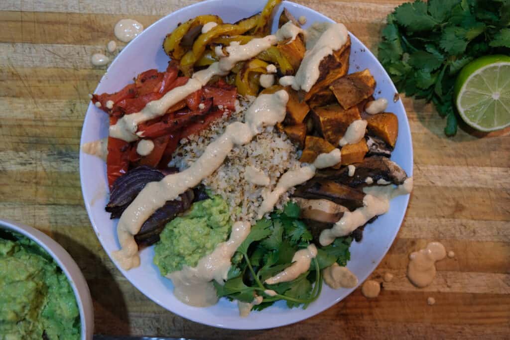 mexican spiced veggie bowl